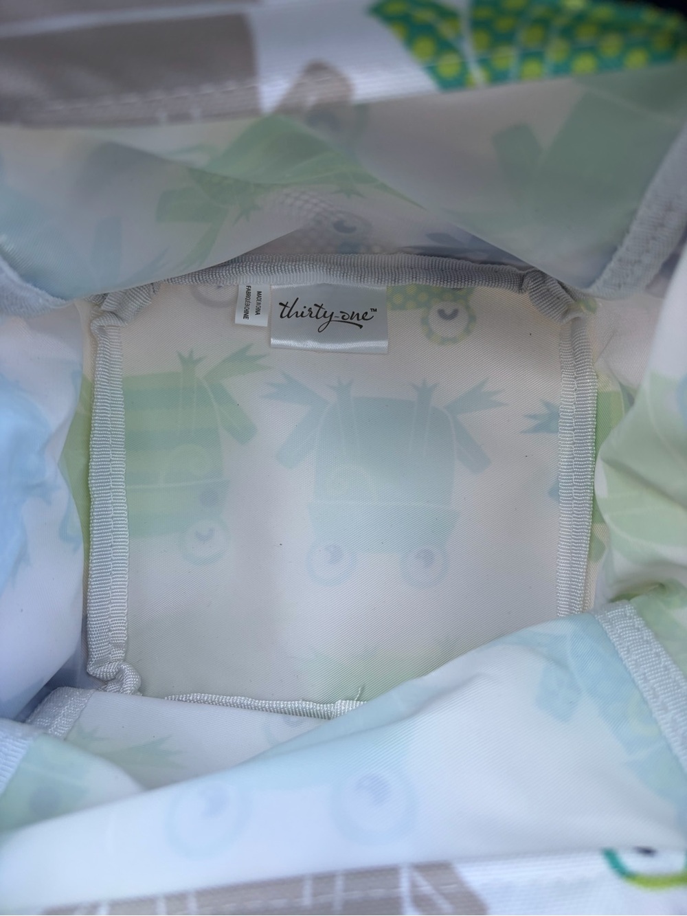 Thirty-One Green Frog Print Littles Carry-All Caddy - Picture 5 of 6